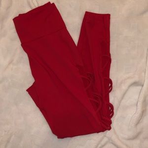 Red BuffBunny workout leggings- size large